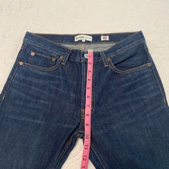 Re/Done Relaxed Cropped Ankle frayed blue Jeans size 25 - Picture 11 of 13